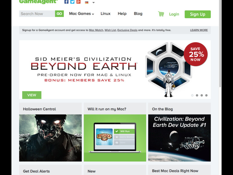 Game Agent: Der Online-Store des Mac-Spieleherstellers Aspyr hat auch Spiele der Konkurrenz im Angebot.