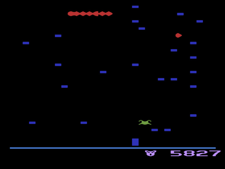 Centipede, ein Meisterwerk auf dem Atari 2600 in Action