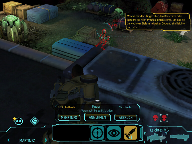Je nach Waffe Sowie Entfernung und Deckung des Gegners gibt es unterschiedliche Trefferwahrscheinlichkeiten.