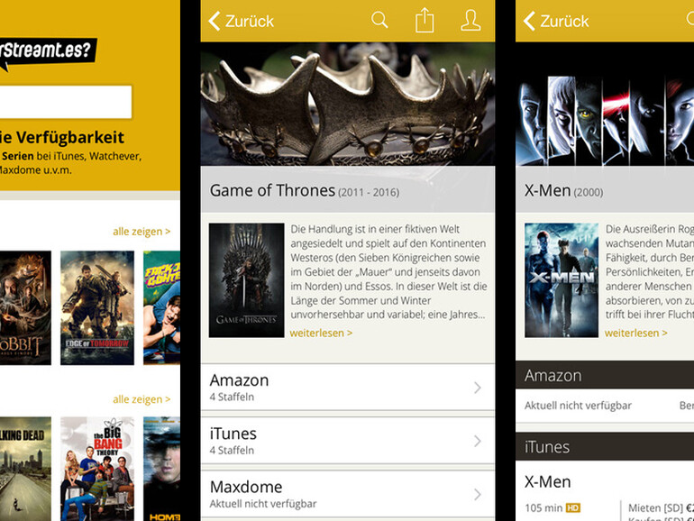 WerStreamt.es zeigt die Filme und Serien aller deutschen Anbieter
