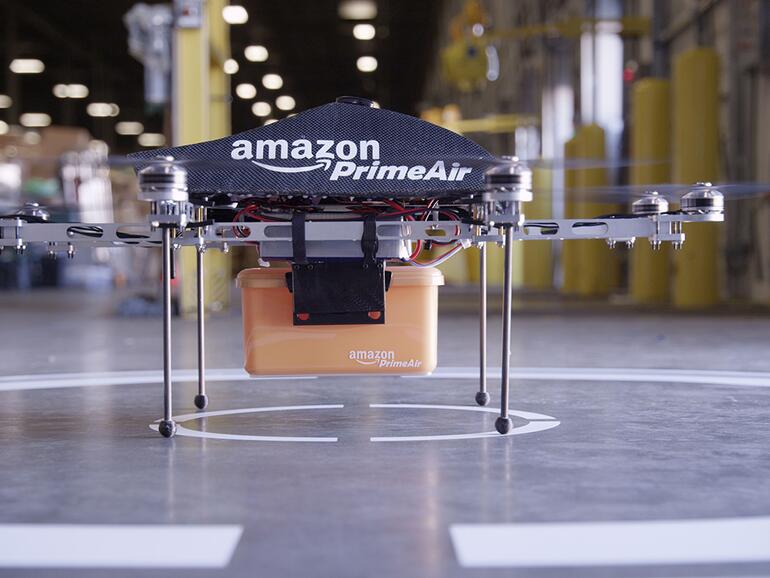 Prime Air: Amazon erprobt den zeitnahen Versand unter Einsatz von Drohnen.