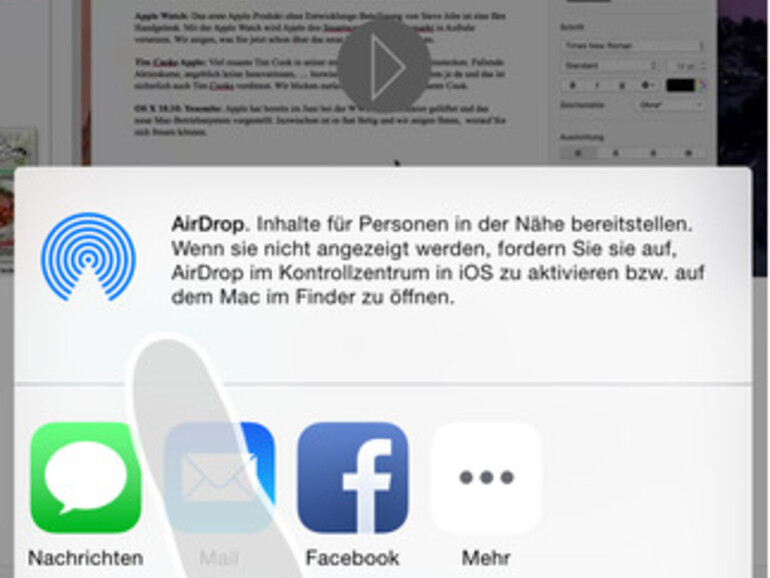Tipps via Soziale Medien mit Freunden teilen