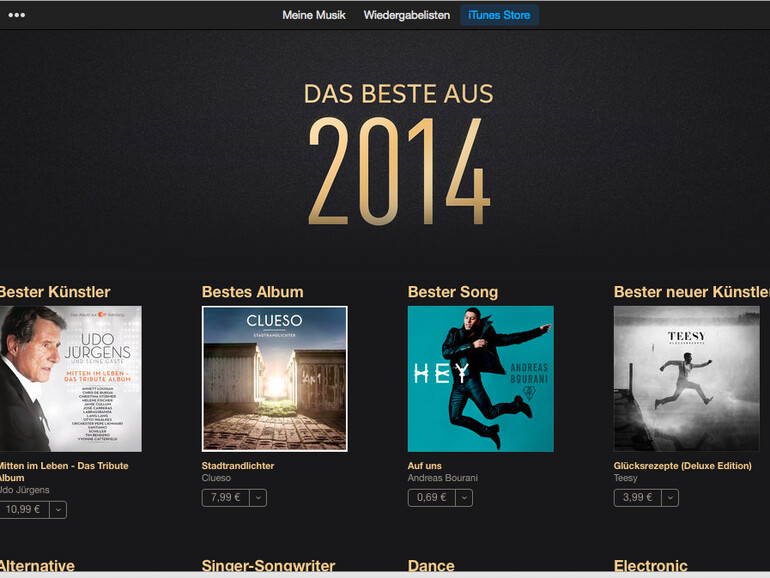 iTunes: Musik des Jahres – Das Beste aus 2014