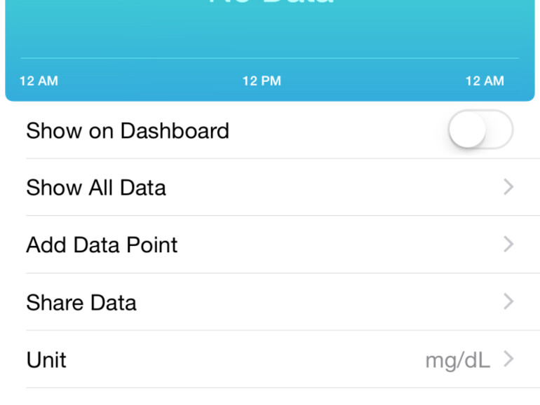 Blutzuckerspiegel in Apple Health unter iOS 8.2