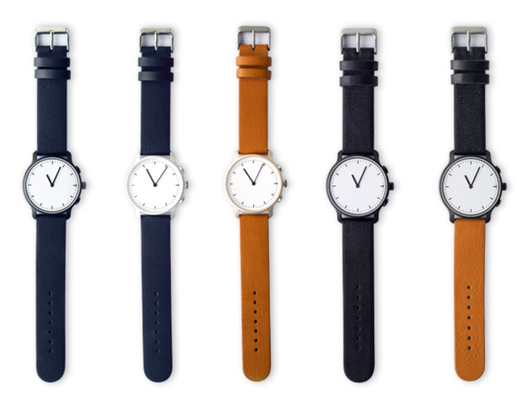 Névo in verschiedenen Farbvariationen von Gehäuse und Armband.