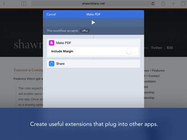 Workflow auf dem iPad