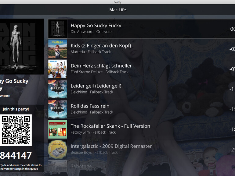Über den QR-Code können sich Gäste bei der Liste anmelden
