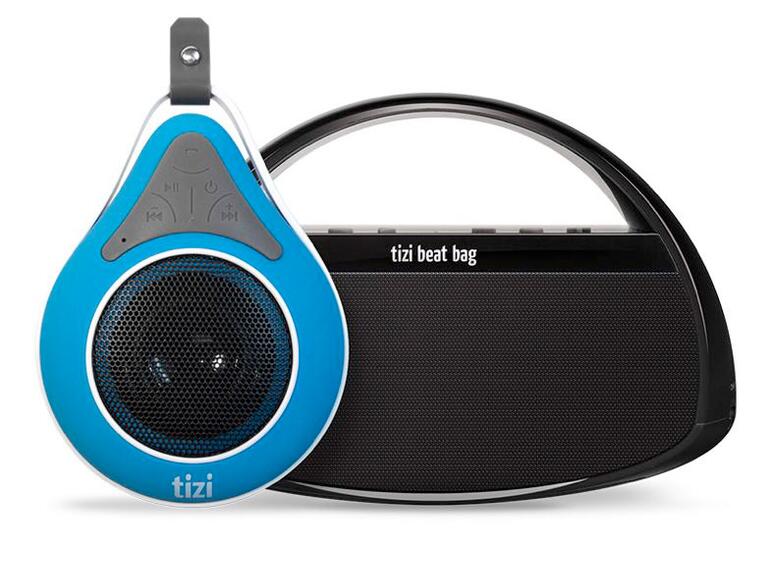 tizi dusch’n’dance und tizi beat bag als tragbarer und wassergeschützter Wegbegleiter 