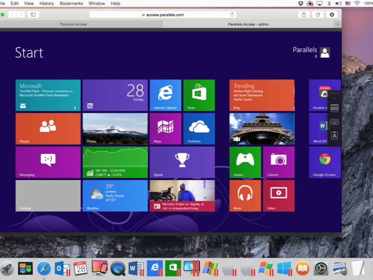 Zugriff auf Windows 8 in Safari unter Yosemite