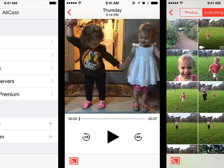 AllCast streamt Ihre Fotos und Videos auf alle Geräte