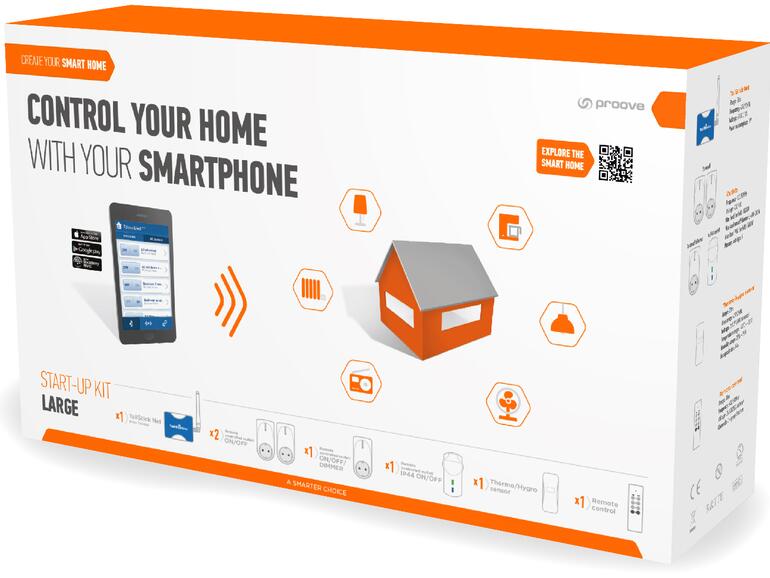 Das Start-Up Kit Smart Home der Firma Proove ermöglicht es dem Kunden, auf einfache Weise sein eigenes Zuhause zu vernetzen.