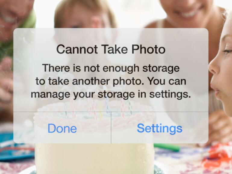 Rund 65 Prozent aller Besitzer eines iPhones haben offenbar Probleme mit ihrem Gerät, weil der Speicher des Smartphones zu klein ist