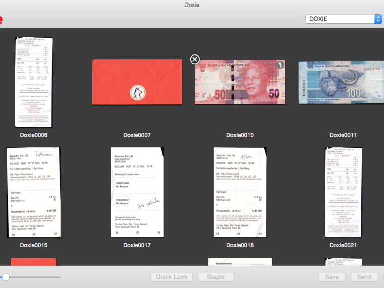 Die kostenlose Doxie-App für den Mac erlaubt den Export der Scans als OCR-PDFs.