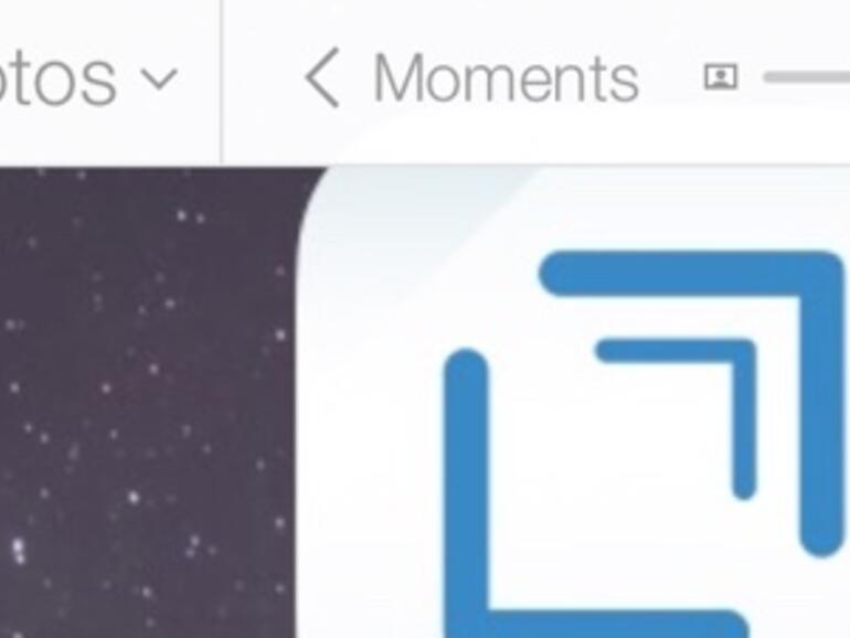 Über dem oberen linken Eck des Bildes sehen Nutzer nun einen Schieberegler