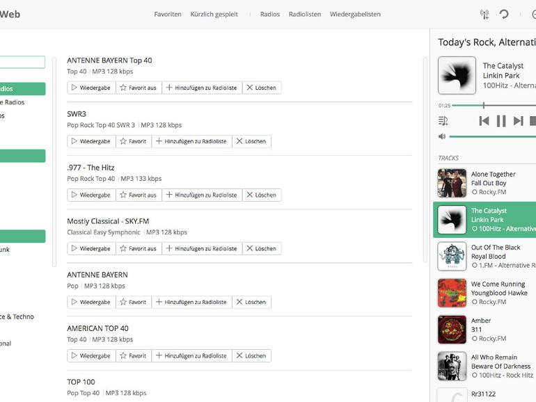 SonicWeb: Stationen auf dem Mac festlegen