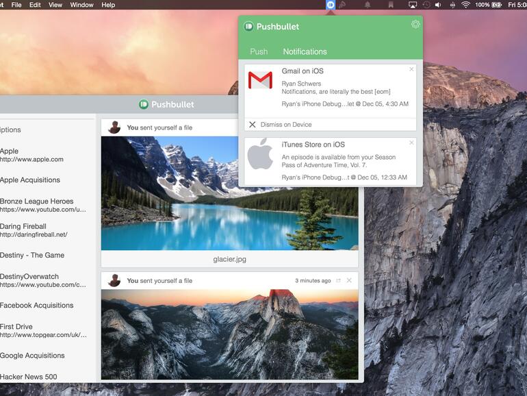 Die Mac-App bequem über die Menüleiste erreichen