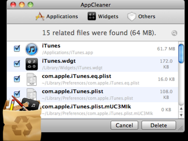 AppCleaner - Saubere Deinstallation entfernt Datei-Leichen und vermeidet somit die Verschlackung des Systems
