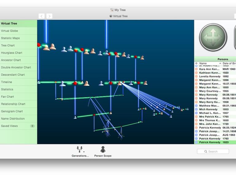 Virtueller Stammbaum in MacStammbaum