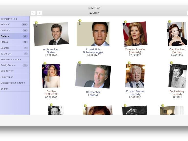 Bildergalerie in MacStammbaum