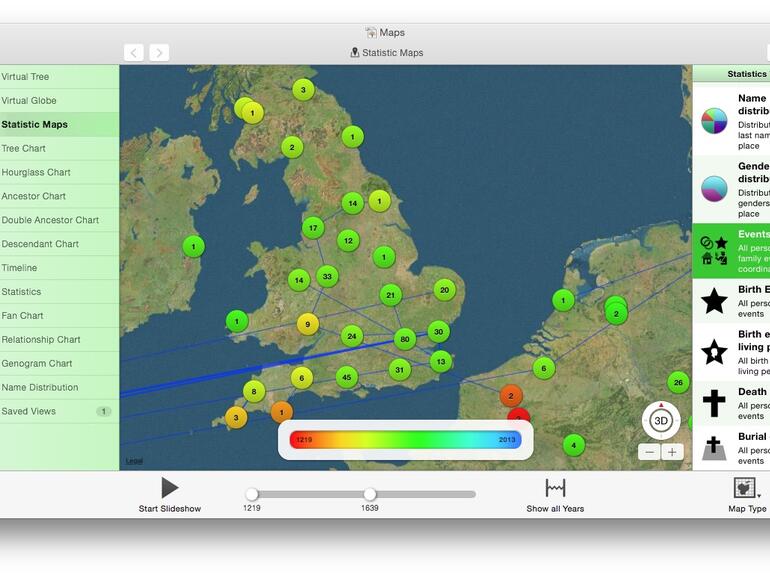 Statistikkarte in MacStammbaum