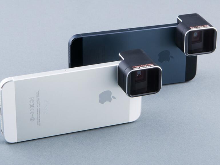 Die Linsen von Moondog Labs - eines der Hilfsmittel für den Filmdreh mit dem iPhone 5s