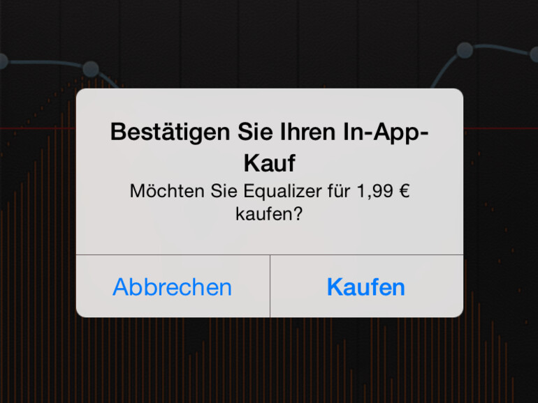 Ärgerlich ist, dass der einzige echte Mehrwert der App, der Equalizer, mit 1,99 Euro zu Buche schlägt.