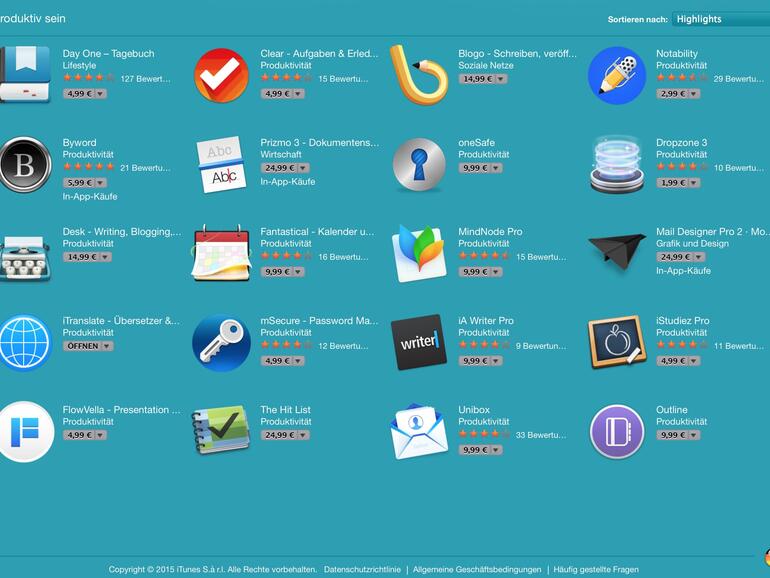 Produktiv-Apps für OS X