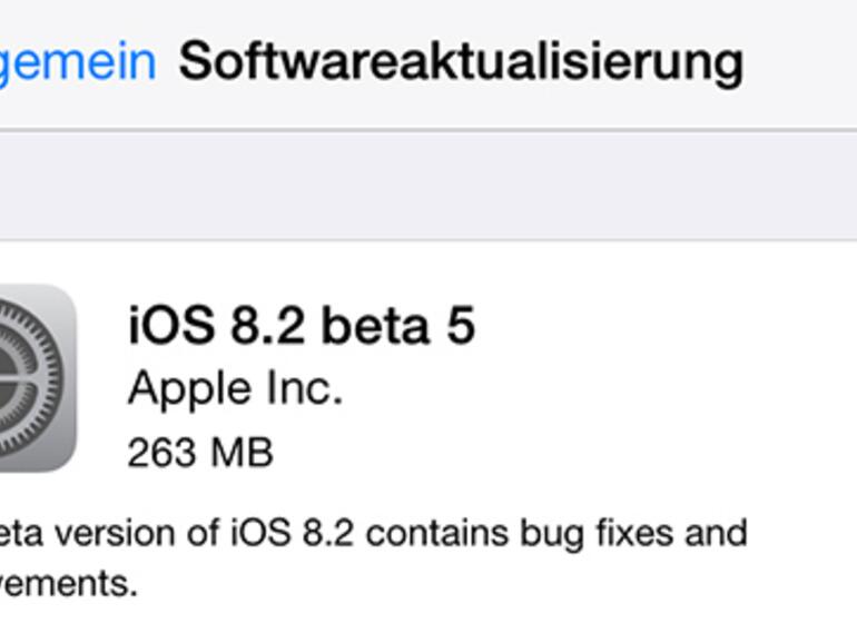 iOS 8.2 Beta 5 - bislang hauptsächlich Bugfixes