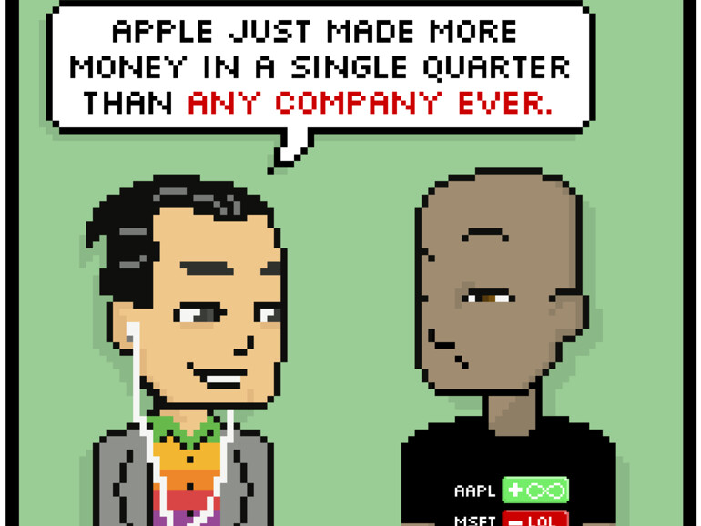Apple hat gerade in einem Quartal mehr Geld eingenommen als jemals ein anderes Unternehmen zuvor.