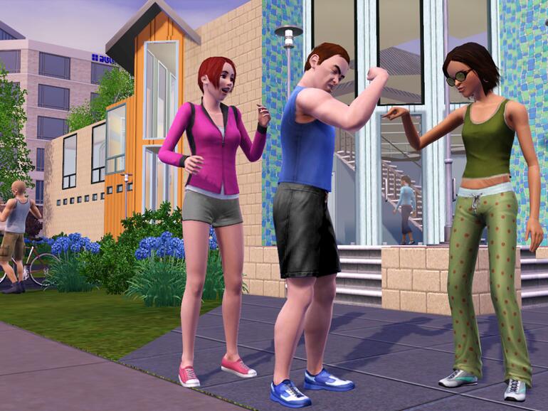 Vor dem Sportstudio (Die Sims 3)