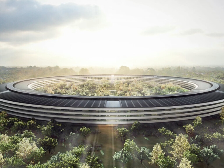 Computermodell des Hauptgebäudes auf dem Apple Campus 2 (aus Apple-Campus-2-Video)