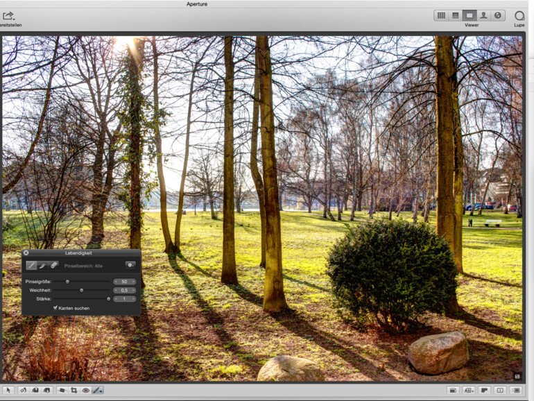 Mit Aperture stehen viel Profi-Werkzeuge zur Verfügung
