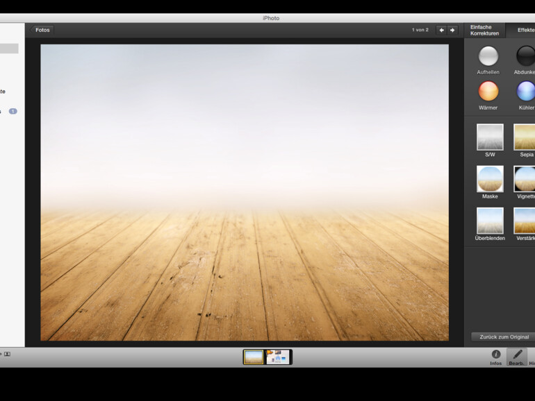 iPhoto bietet ähnliche Werkzeuge wie die Fotos-App