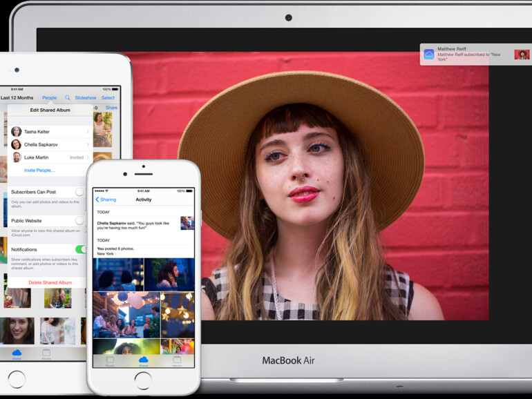 Alles in der iCloud: Dank Apples Cloud-Dienst sind mit „Fotos“ endlich alle Fotos auf allen Geräten jederzeit synchron.