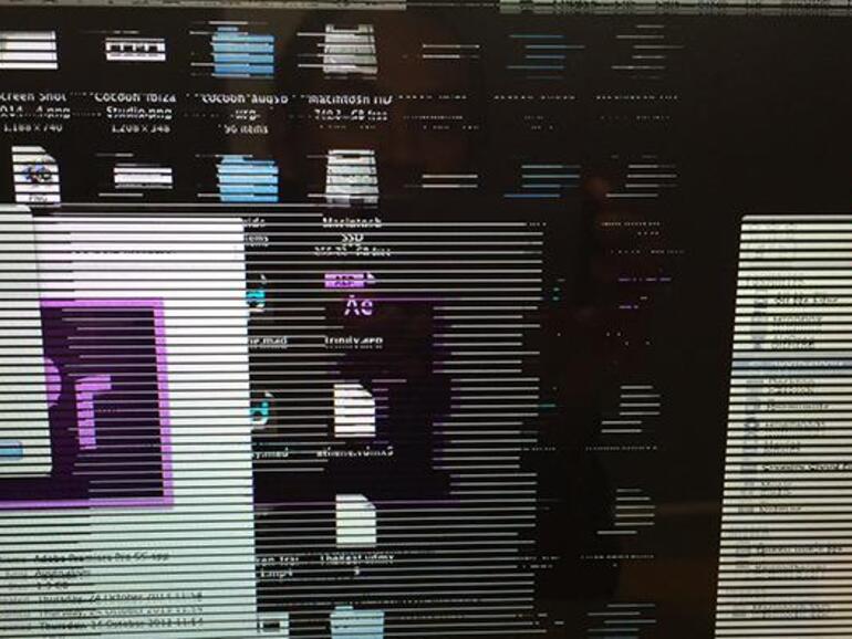 Verzerrte Grafikdarstellung bei betroffenem MacBook Pro