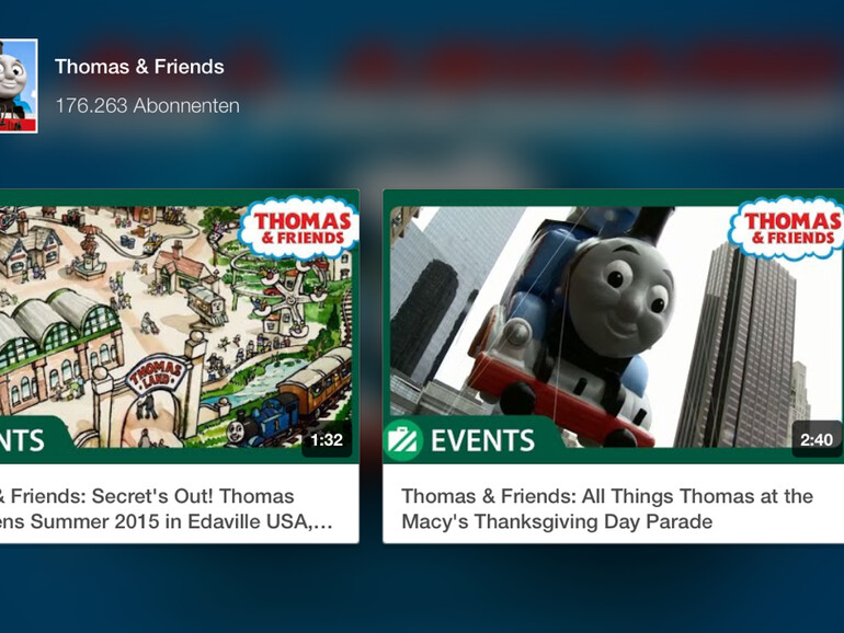 Große Bilder erleichtern die Navigation