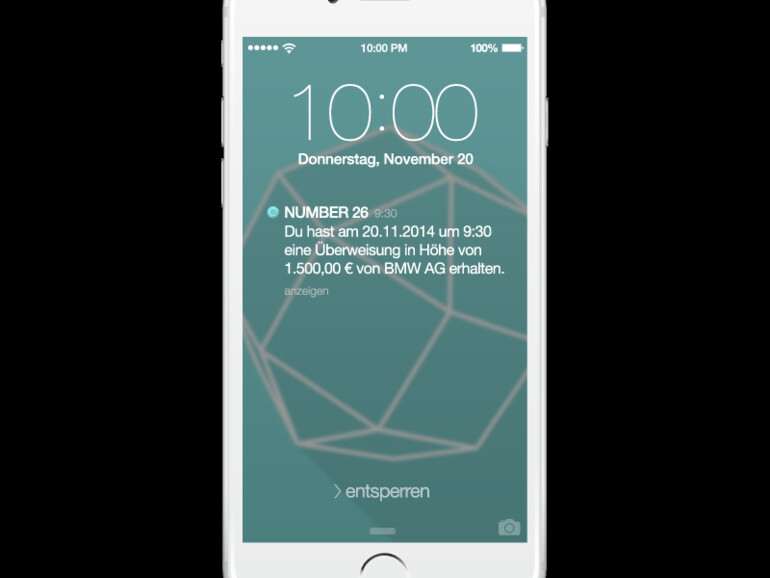 Über Zahlungsvorgänge wird man per Push-Nachricht informiert.