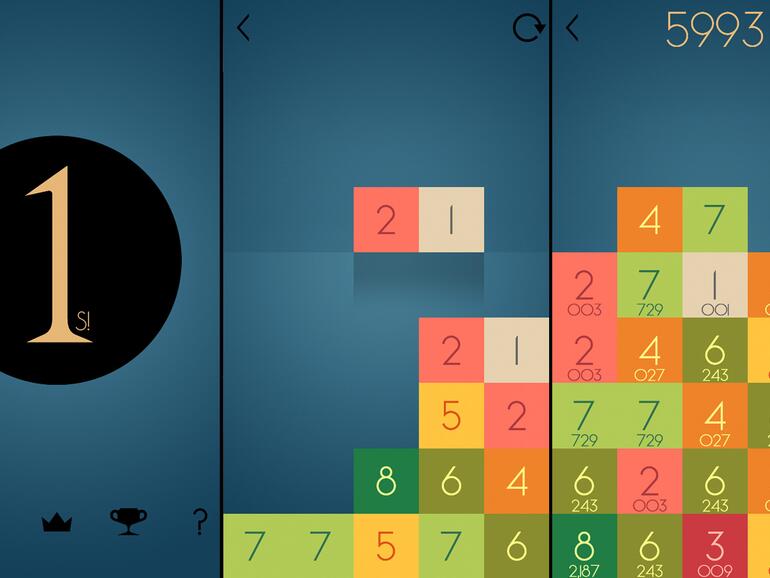 Knifflige Mischung aus Tetris und Threes: Ones!