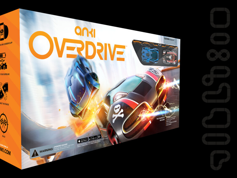 Das Starter-Kit enthält zwei Fahrzeuge, eine Ladestation für bis zu vier Fahrzeuge und genug Streckenteile für die Konstruktion von acht verschiedenen Kursen.