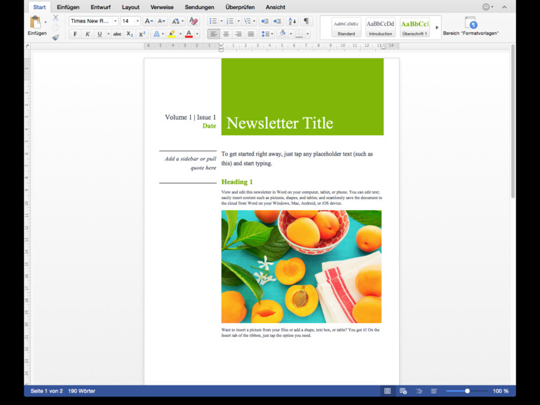 Die neue Oberfläche von Word 2016