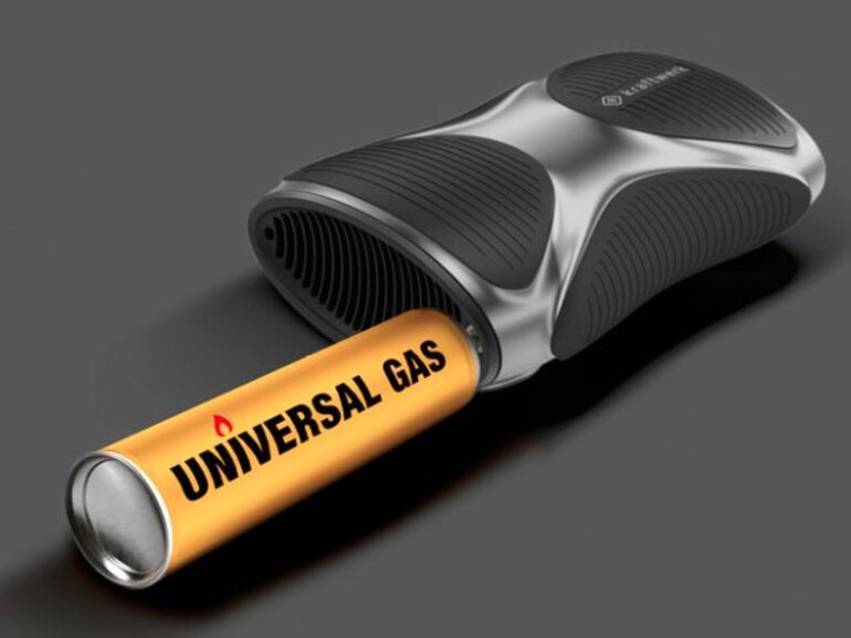 Akku-Pack über Feuerzeuggas laden ...