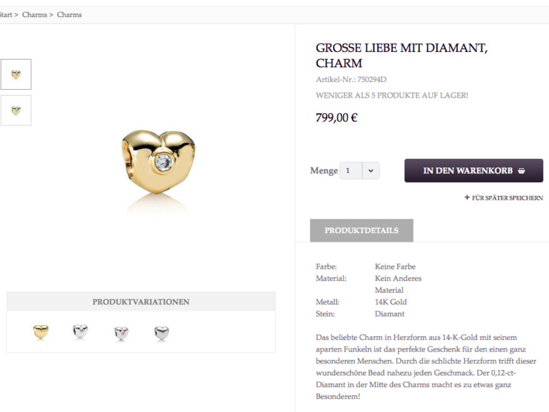 So funktionieren Schmuckmarken für Frauen am Beispiel von Pandora