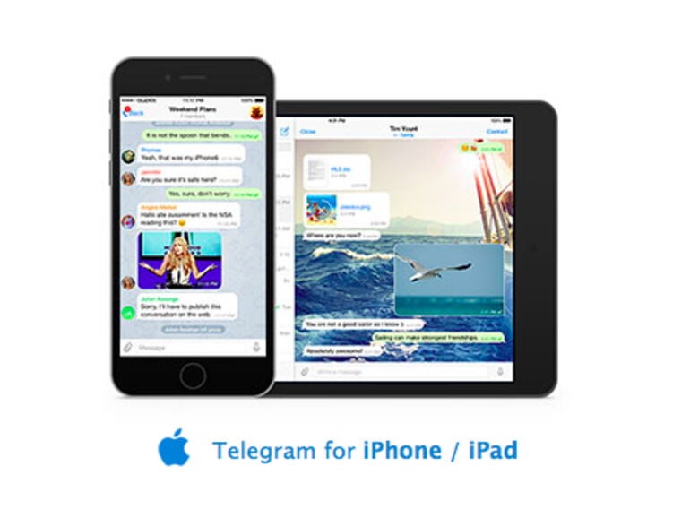 Total unterschätzt: Telegram bietet längst eine Cross-Device-Nutzung und Passwortschutz. Jetzt kommen #Hashtags und Direktantworten in Gruppenchats hinzu.