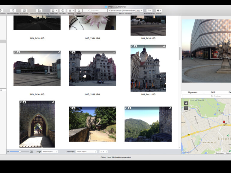 Dateibrowser in GraphicConverter 9