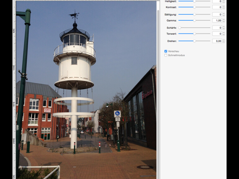 Destruktive Bildbearbeitung in GraphicConverter 9