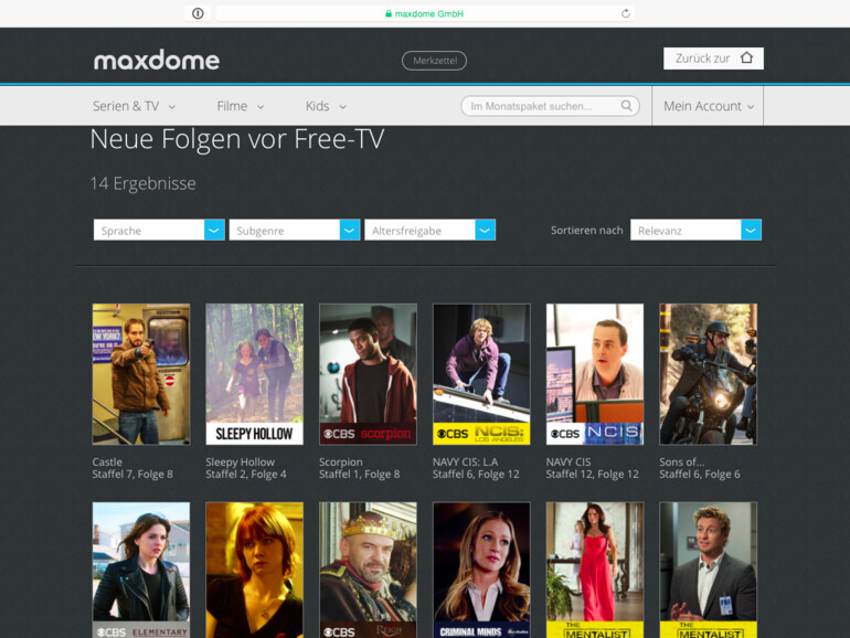 Die besten Serien- und Filme fürs Wochenende auf Maxdome ...