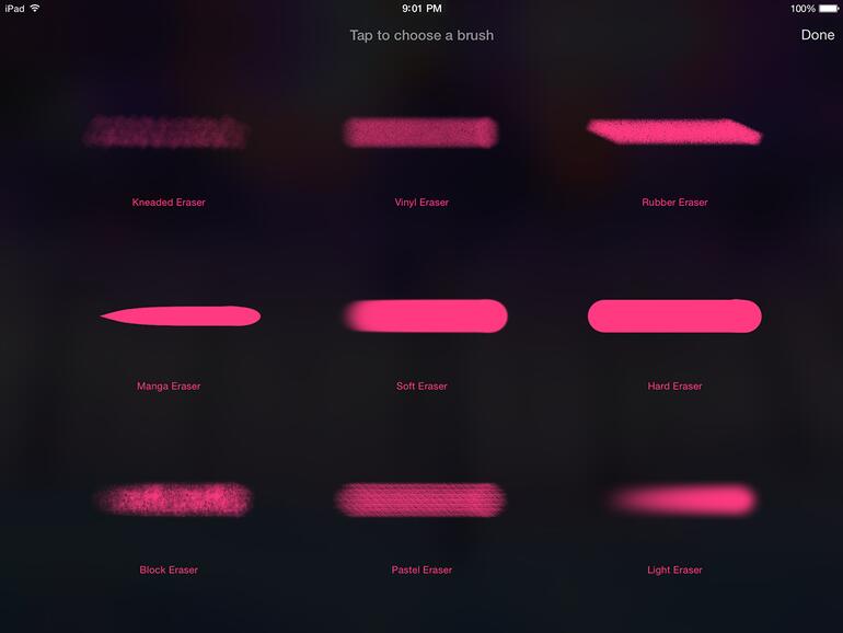 Pixelmator - Pinselauswahl 