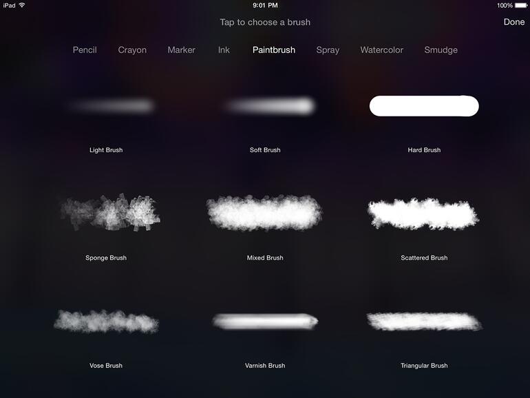 Pixelmator - Pinselauswahl 