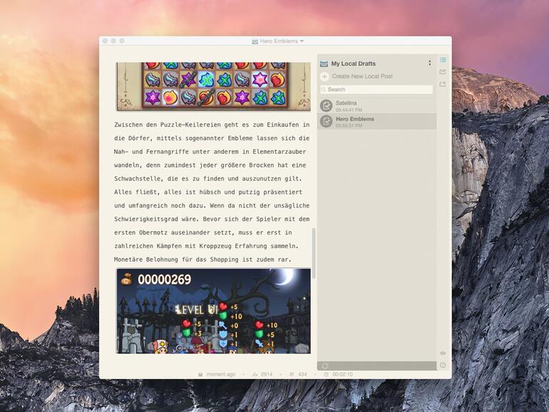 Das schlichte Desk mutet eher wie eine Textverabeitung an, unterstützt aber diverse Content-Management-Systeme.
