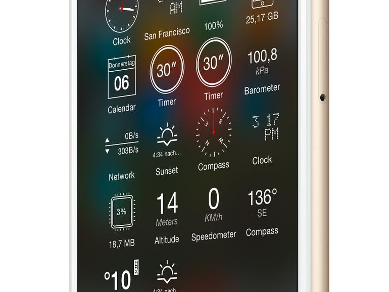Die App Vidgets lässt sich umfangreich konfigurieren und stellte in der Mitteilungszentrale verschiedene Widgets in einem zur Verfügung.